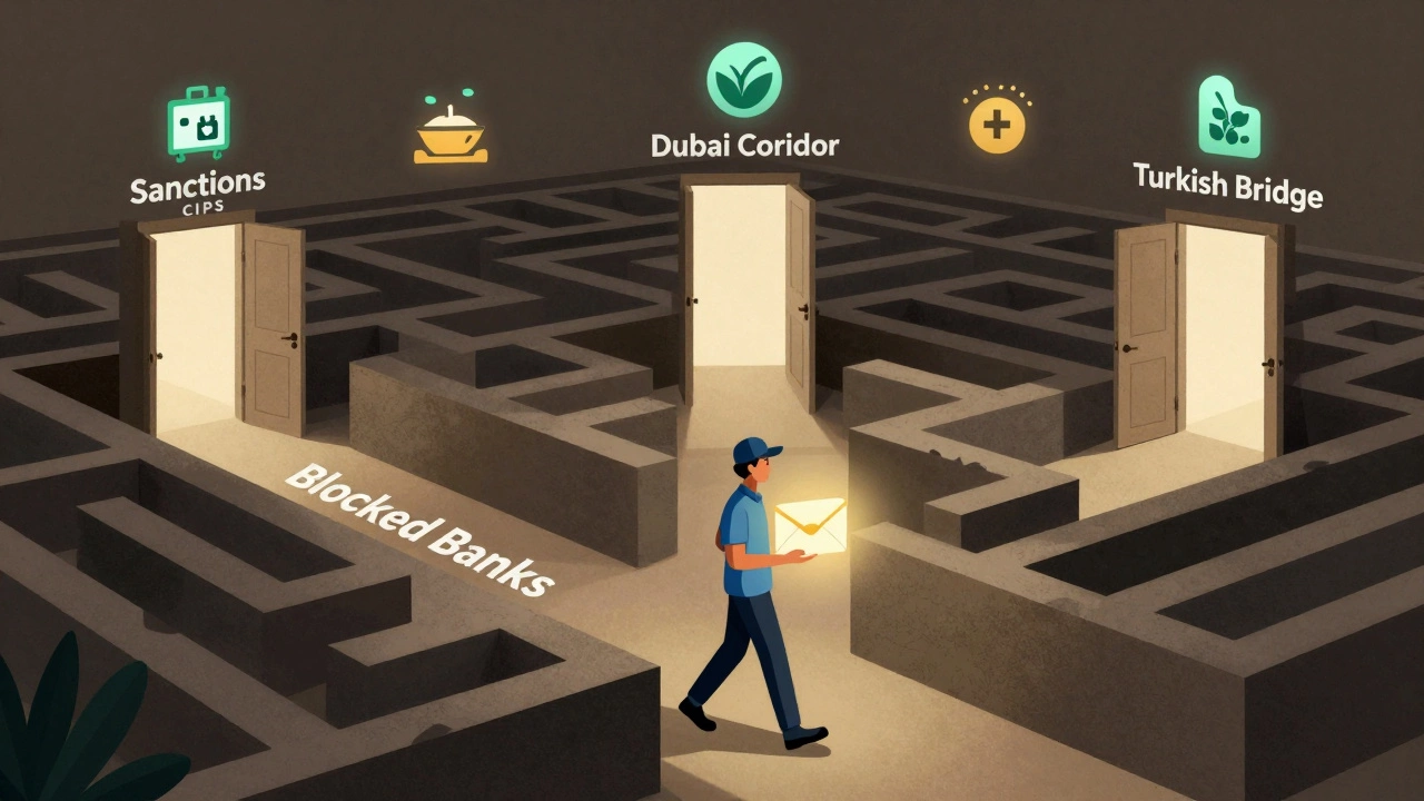 Курьер проходит через лабиринт санкций к альтернативным каналам перевода: CIPS, Дубай, Турция.