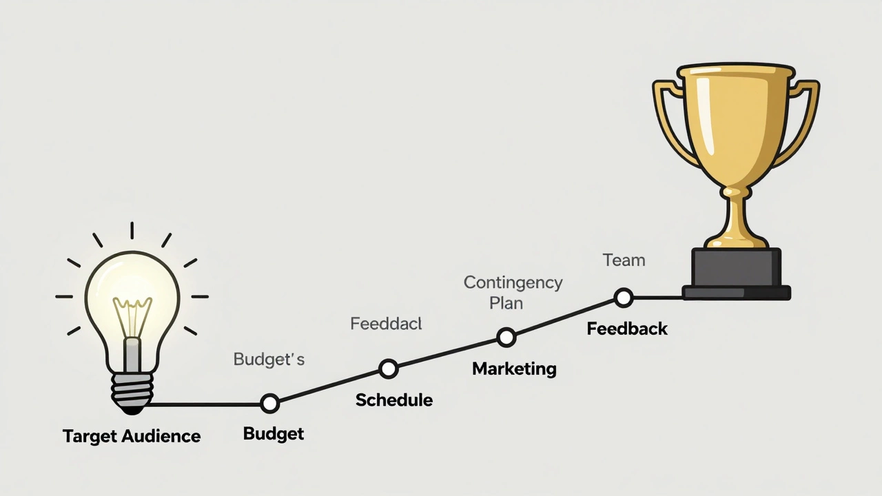 Дорожная карта успешного мероприятия с ключевыми этапами планирования.