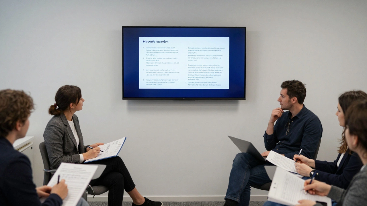 Участники мероприятия без интернета пишут на бумаге, позже видят цифровое решение на экране.