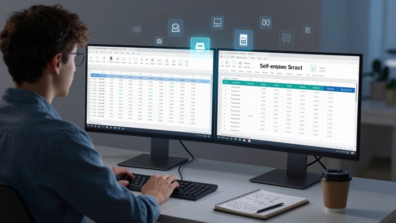 Программист на экране видит 8000 продаж цифрового шаблона для расчета налогов.