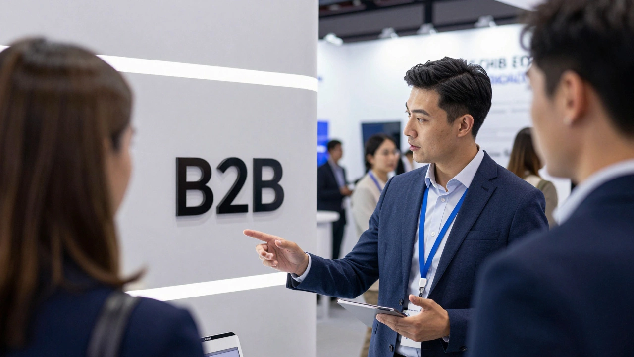 Демонстрация продукта на стенде B2B-выставки