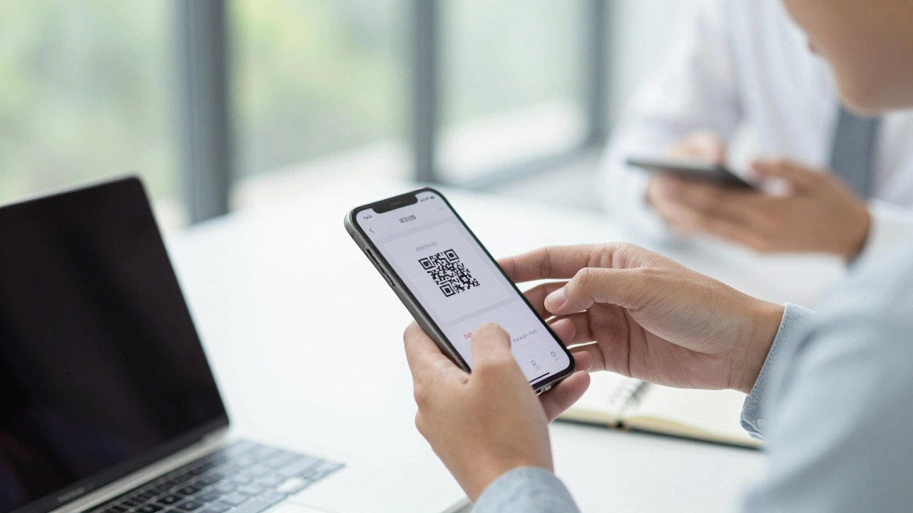 Обмен контактами через QR-коды на современном мероприятии
