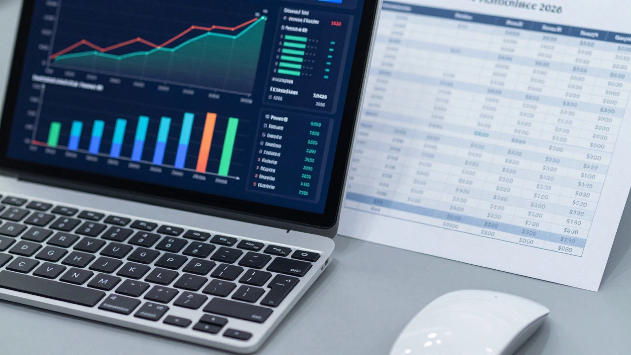 Рабочее место аналитика с дашбордами Power BI и финансовой отчетностью